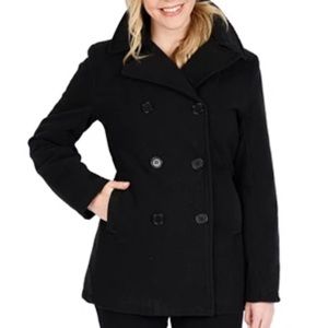 Preston & York Black Wool Pea Coat